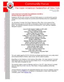 Community Focus � Federation Newsletter (July 2007)
